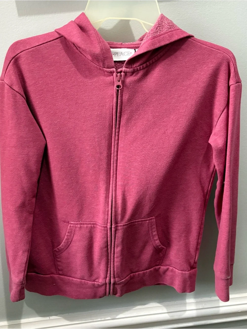 The Children's Place Rose Pink Full-Zip Hoodie 10/12